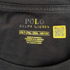 Polo Ralph Lauren Mens 2XLT Black Crewneck T-Shirt Red Pony Logo Short Sleeve