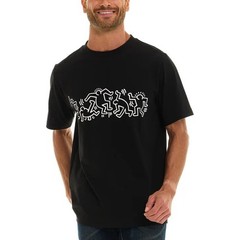 Keith Haring Men’s Graphic T-Shirt, Black, Size L