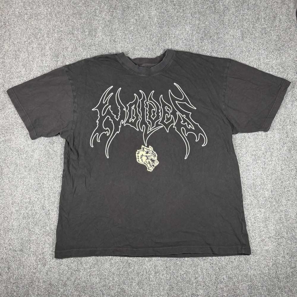 Darc Sport Wolves T Shirt Mens 2XL Black Spell out Grunge