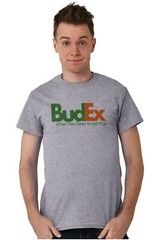 Funny Marijuana BudEx When You Need Pot Joke Womens or Mens Crewneck T Shirt Tee