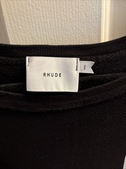 Rhude Cross Men’s Black 2XL Twill Cotton Graphic Logo T-Shirt Size XXL ￼