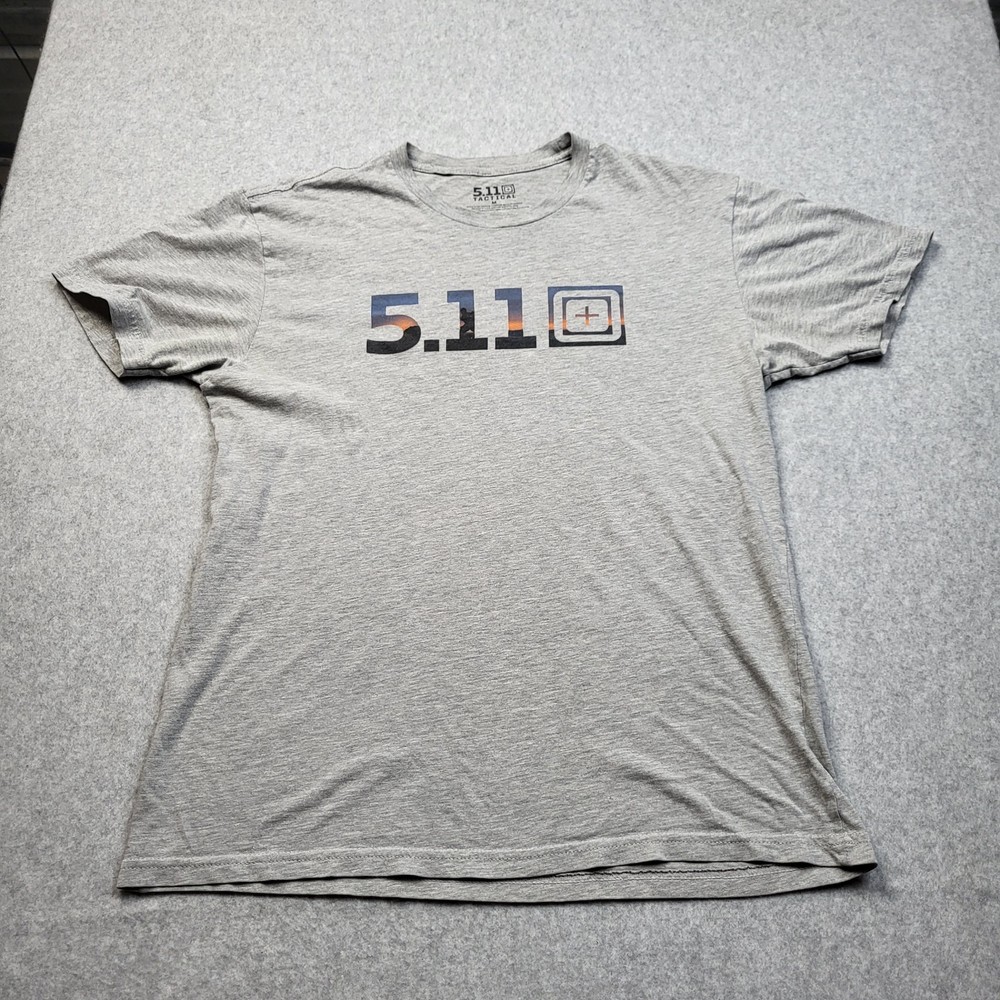 5.11 Tactical Shirt Mens Medium Gray Logo Graphic