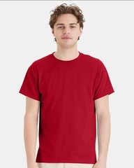 Hanes 5170 5XL EcoSmart Crewneck Short Sleeve Tee Pit to Pit 31″ Deep Red