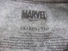 Marvel Comics Character T-Shirt-Mens 2XL XXL-Gray-HULK-Thor-Spiderman…