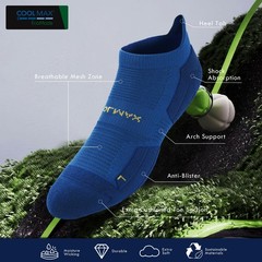 Coolmax Viscose Compression Running Socks 3 Pairs Ankle Low Cut Athletic Anti…