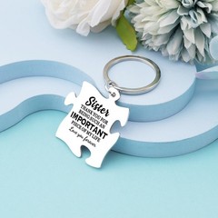 Important Piece Keychain Thank You Gift for Grandma Grandpa Sister