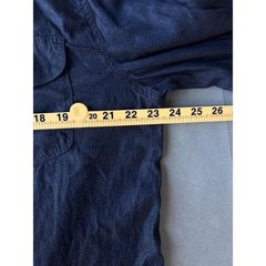 Lucky Brand Shirt Mens XL Navy Blue Slim Fit Collared Long Sleeve Snap Button-Up