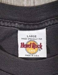VINTAGE 90s HARD ROCK CAFE Orlando Black T-Shirt, Size Large USA 1999/Y2K