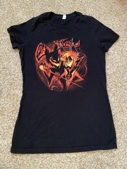 Lot of 3 Hazbin Hotel Alastor and Nifty Shirts Fitted Medium Women ONE FLAW