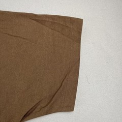 Vintage Brown T-Shirt Henley Mens Large Brown Blank Single Stitch Cotton USA 90s