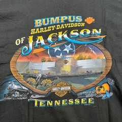 NWT VTG Harley-Davidson T-Shirt Mens XL Black Racing Bumpus Jackson TN USA Y2K