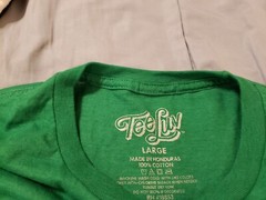 Tee-Luv Mens Green Lucky Charms ‘Feeling Lucky’ Leprechaun Rainbow T-Shirt Large