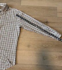 Peter Millar Shirt Mens Medium Brown Button Down Long Sleeve 100% Cotton