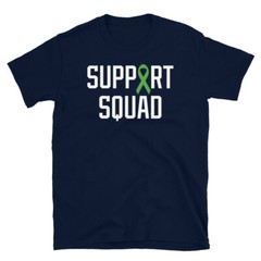 Lymphoma Cancer Support Squad Lime Green Ribbon Short-Sleeve Unisex T-Shirt