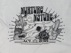NURTURE NATURE ACL 2021 MENS L WHITE TEE AUSTIN CITY LIMITS STRAIT EILISH CYRUS