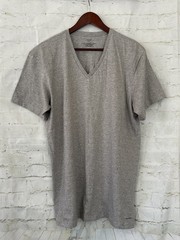 NEW Calvin Klein Cotton Classics SS V-Neck Undershirts NP2206O- 1 Pc- Grey- L
