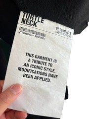 Vetements Warning Turtle Neck Sweater