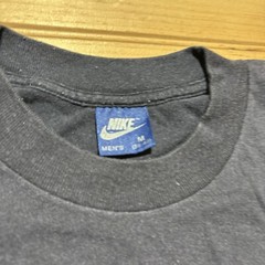 Vintage 80s Nike Blue Tag Rainbow Spellout Logo Shirt Size Medium RARE