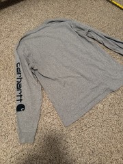 Carhartt Men’s Loose Fit Long-Sleeve Shirt Size Large Gray