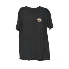 Vans Graphic Tee Dark Charcoal Grey Back Print Skate Streetwear L Cotton