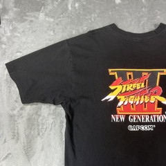 Vintage Capcom Street Fighter III Shirt Mens Large Black Alex Graphic *Early Rot