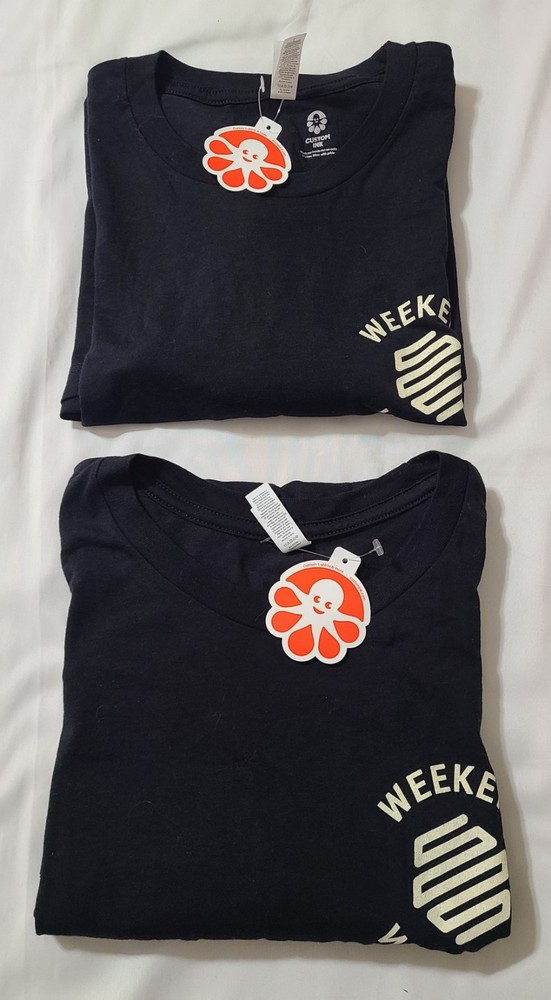 2pk NWT Weekend Warrior Shirt Mens Sz Largr Black Graphic Tee Funny Casual Army