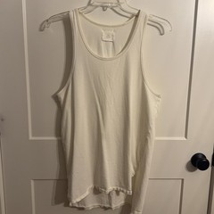 Fear Of God Tank Top Mens S White FOG Collection Two Longline Jersey Relaxed