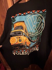 Volkswagen Men’s xl Black Cotton Crew Neck Short Sleeve Logo Graphic Tee