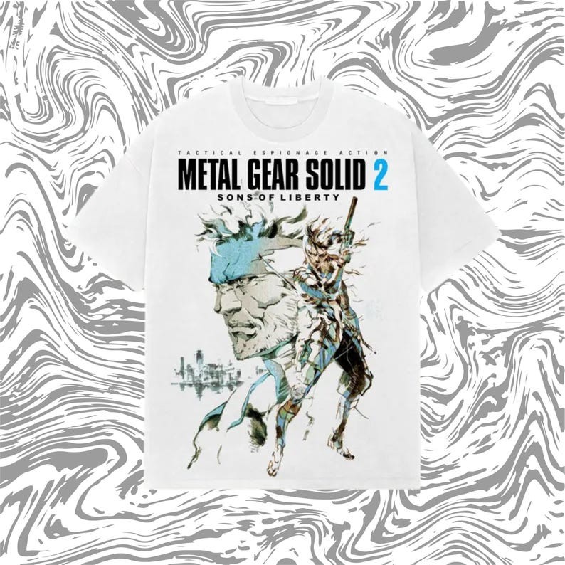 Metal Gear Solid 2 T-Shirt – Y2K Tactical Espionage Tee