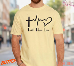Unisex Faith Hope Love T-Shirt T shirt Men T shirt Women valanity day Romantic