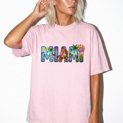 Miami T-shirt, Miami Beach Vacation T-shirt, Florida Travel T-shirt, Printed T-s