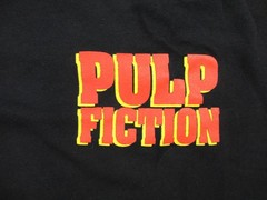 VINTAGE Pulp Fiction Shirt Mens Extra Large Black Promo Movie Cotton USA 1994*