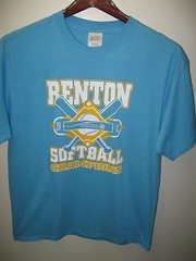 Renton Washington USA City Softball Champions Sports Team 2013 Blue T Shirt Lrg