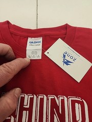 Gildan Ultra Cotton Youth Size L Red Hockey Goalie Graphic T-Shirt Behind Every