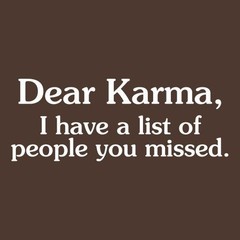 Dear Karma I Have A List Of People Sarcastic Humor Graphic Novelty Funny T Shirt
