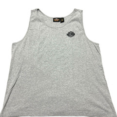 Harley Davidson Motorcycle Tank Top Mens XL Gray Sleeveless Biker Cotton Rayon