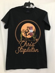 Chris Stapleton Mens Black Graphic Print T-Shirt Top Cotton Country NWT