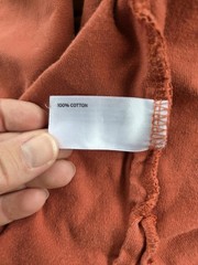 Duluth Trading Mens Orange Long Tail T-Shirt Size Medium Relaxed Fit 100% cotton