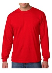 Gildan – 100% Cotton Long Sleeve T-Shirt. 5400 – Red G540 XL