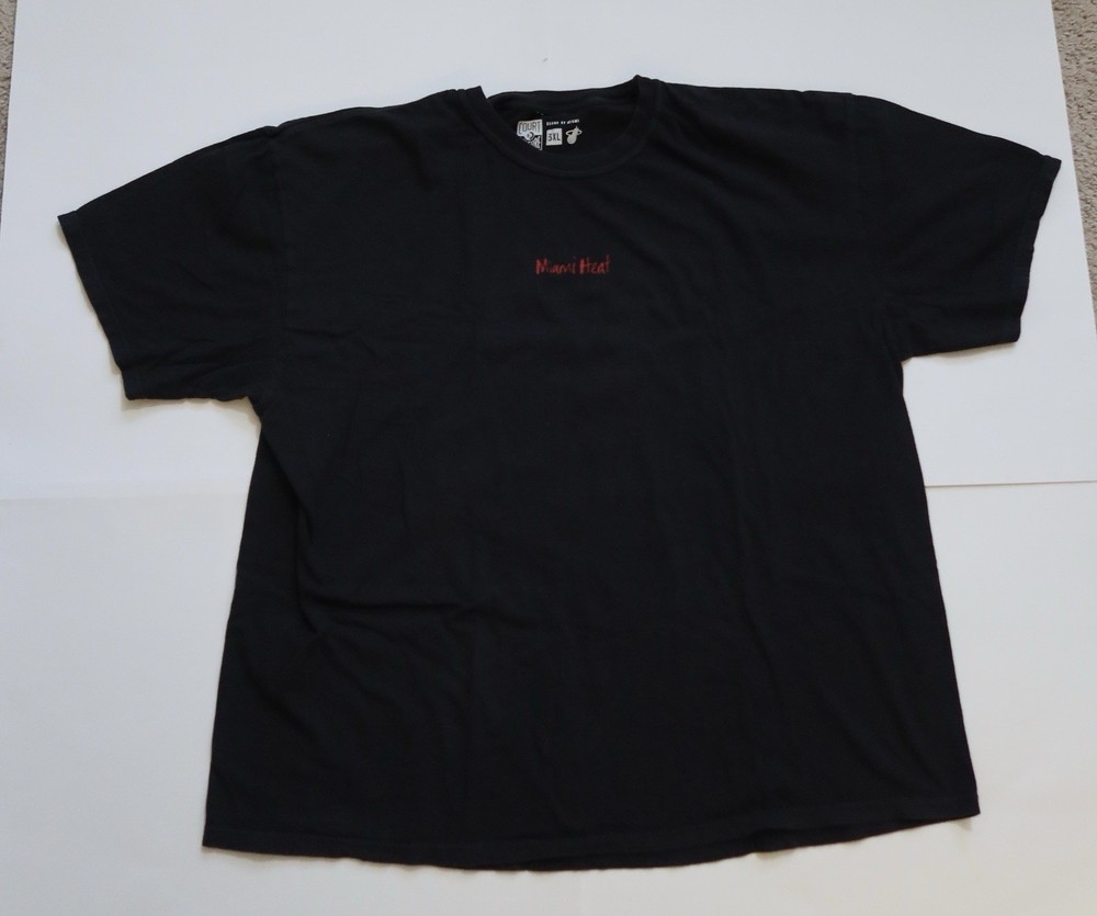 Miami Heat Court Culture Graphic T-Shirt Black Red NBA Mens 3XL