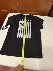 Vortex Optics Logo Men’s SS T-Shirt Black Cotton Poly – Athletic Cut Large – NWT