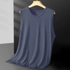 Men Ice Silk Mesh Vest Sleeveless Tank Top Lightweight Sports Summer T Shirt