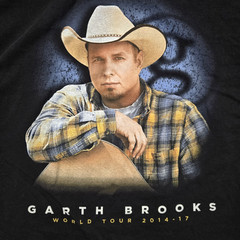 Garth Brooks World Tour 2017 double-sided big graphic XL black t-shirt