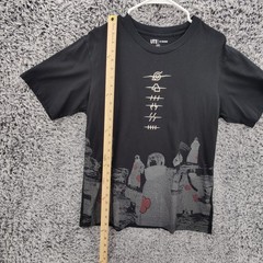 Uniqlo Mens Akatsuki Naruto Anime Streetwear Shippuden Graphic Tee M Black UT