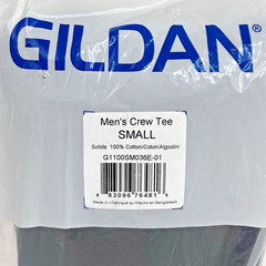 6-pack Gildan G1100 Solid 100% Cotton Short Sleeve Crew T-Shirt – Black – Small