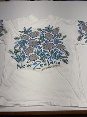 Vintage New Zealand Wooly Jumper Sheep Shirt Large White Kiwi 90s 80s Tourist