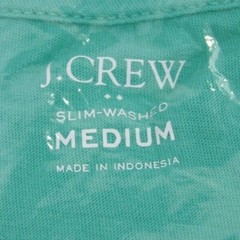 J Crew Mens Slim Washed Pocket T Shirt Size M L Aqua Green/Blue MSRP $24.50