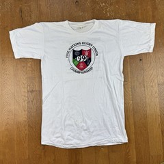 Vintage Five Nations Rugby Union Championship 1990 Single Stitch T Shirt Large