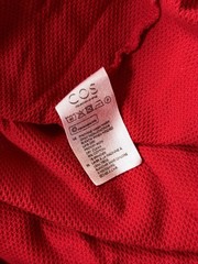 COS T Shirt Small Mens Red Textured Fabric Athletic Short Sleeve Tee
