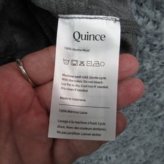 Quince Shirt Mens XL Gray 100% Merino Wool Cold Weather Base Layer Crew NWT